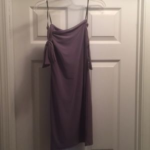 off the shoulder lavender mini dress